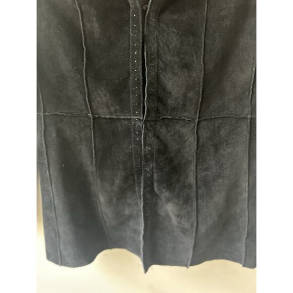 VTG Nancy Bolen City Girl Suede Jacket Sm Womens Leather Boho Black Whimisgoth - Picture 6 of 16